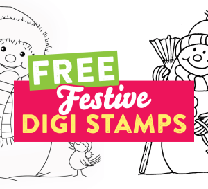 Your Two FREE Snowman Digi Stamps