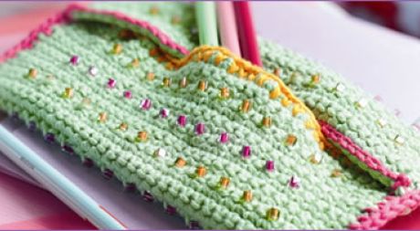 Beaded Crochet Pencil Case Free Project
