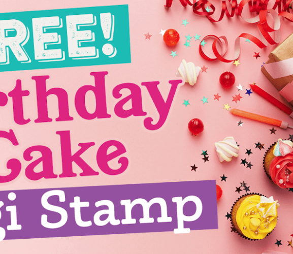 Free Birthday Cake Digi Stamp