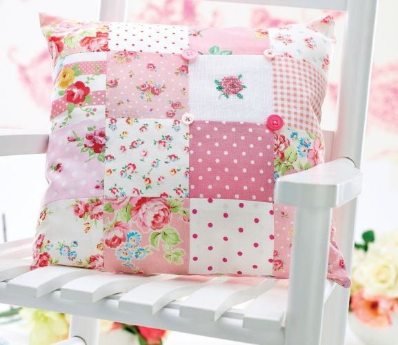 Cross-Stitch & Patchwork Cushion