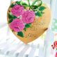 Decorative Painted Rose Plaque