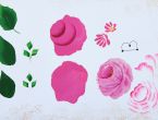 Decorative Painted Rose Plaque