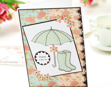 Embossed & Die-Cut Wellie Themed Greeting Cards Embossed & Die-Cut Wellie Themed Greeting Cards