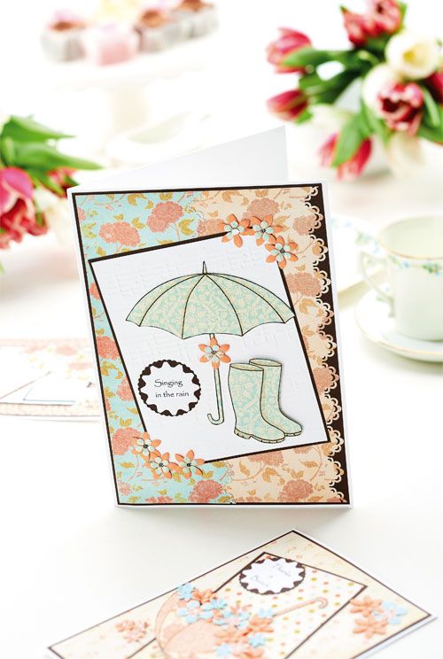 Embossed & Die-Cut Wellie Themed Greeting Cards