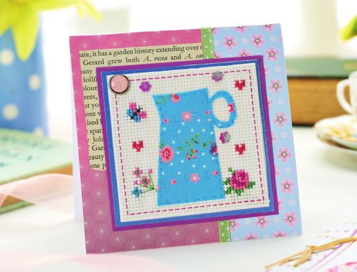 Floral Cross Stitch Card