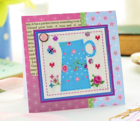 Floral Cross Stitch Card