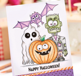Colour a Spooky Halloween Card Colour a Spooky Halloween Card