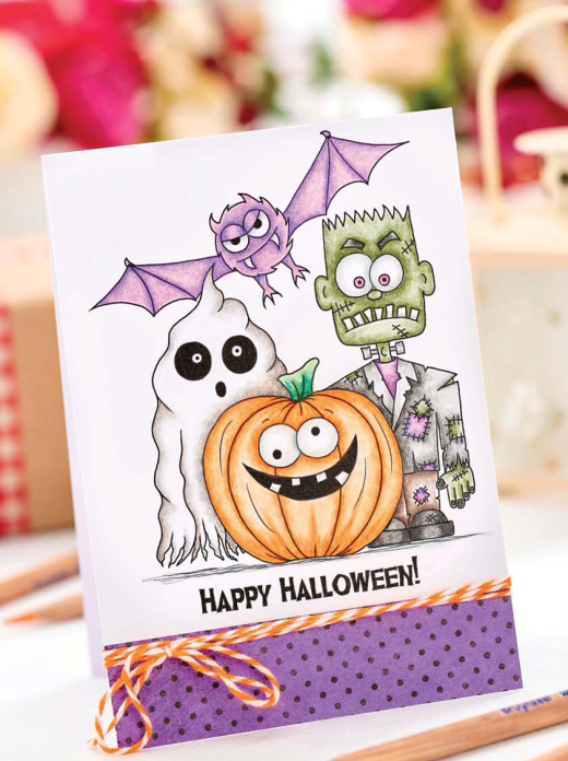 Colour a Spooky Halloween Card