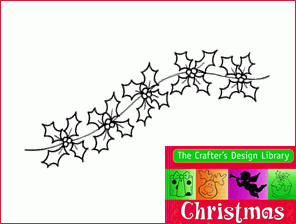 Holly Border Christmas Free Digital Stamp