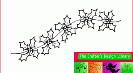 Holly Border Christmas Free Digital Stamp Holly Border Christmas Free Digital Stamp