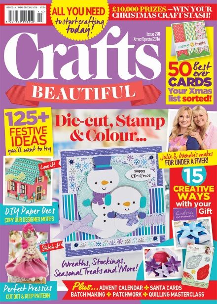 Crafts Beautiful Christmas Special 2016 Issue 298 Template Pack