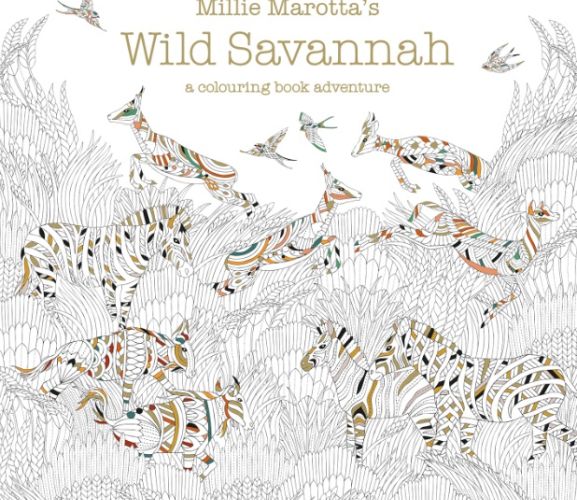 Wild Savannah Colouring In Page