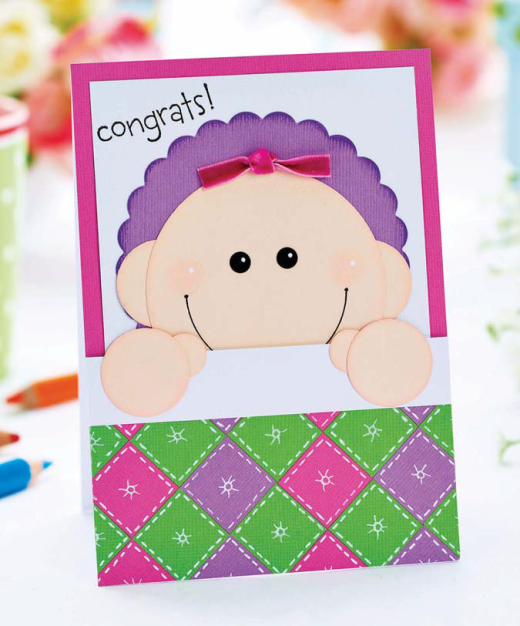 Paper Piece a New Baby Card