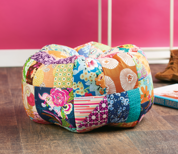 Stitched Patchwork Pouffe