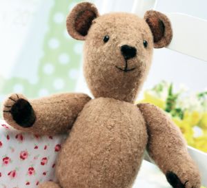 Stitched Vintage Teddy Bear Pattern