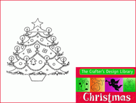 Lit & Decorated Christmas Tree Free Digital Stamp