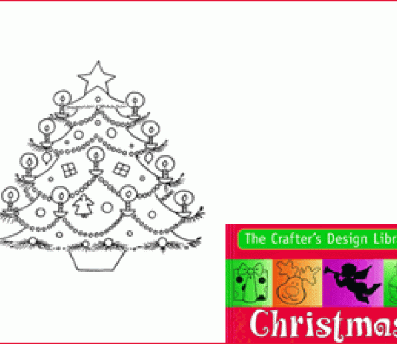 Lit & Decorated Christmas Tree Free Digital Stamp
