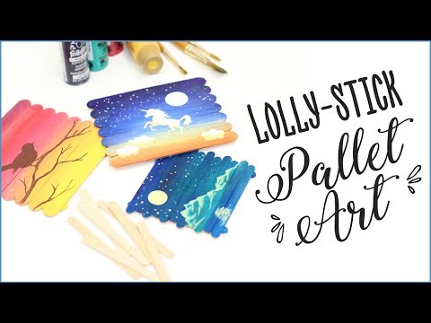 Lolly Stick Pallet Art