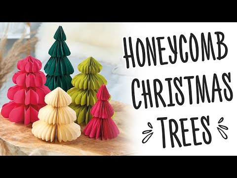 Honeycomb Christmas Trees Tutorial