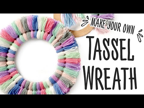 How To Make A Tassel Wreath From Yarn