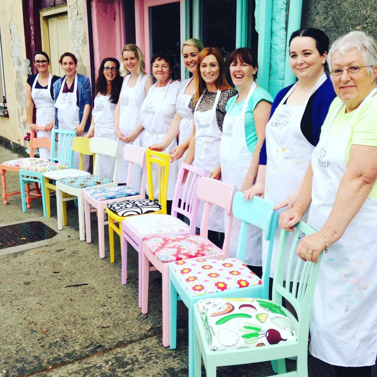 Smiles all round at one of Joanne's workshops