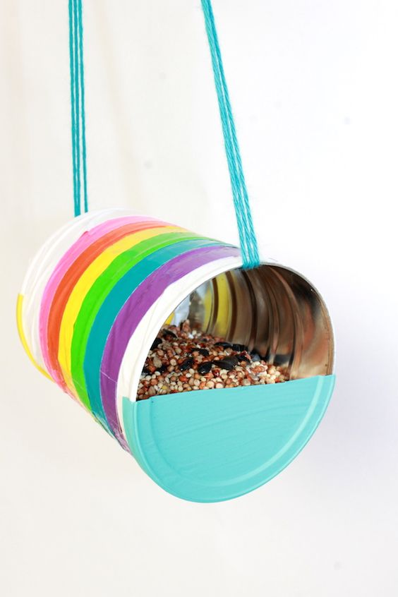 rainbow bird feeder
