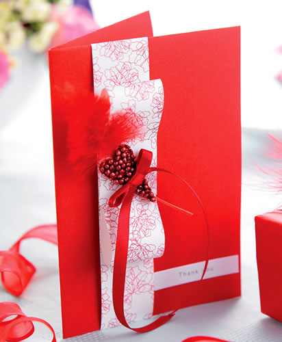 Beaded Heart & Feather Valentine’s Gift Box & Card