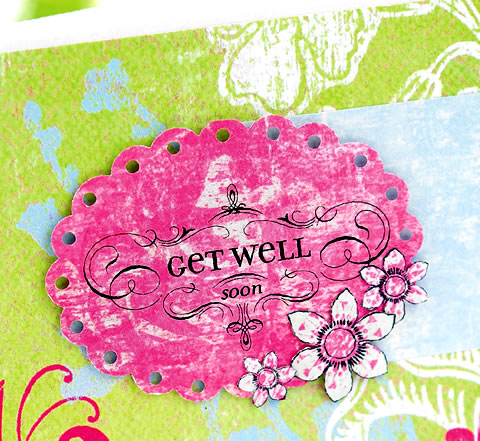 Get Well Soon Card With Rub Ons & Stamps