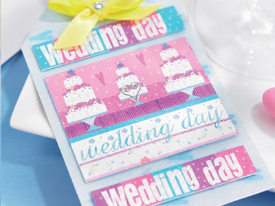 Handmade Wedding Card, Gift Tag & Box Set
