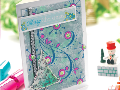 Acrylic Paint Modern Christmas Card
