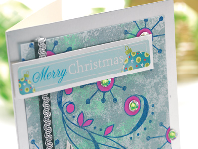 Acrylic Paint Modern Christmas Card