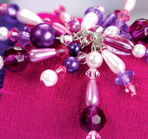 Crepe Paper & Silk Dupion Beaded Table Decorations