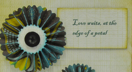 Grungy Rosette Love Card
