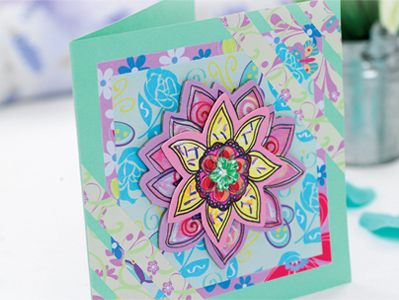 Layered Dimensional Flower Card