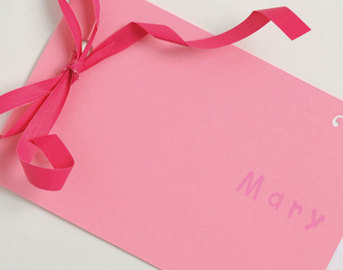 Pink Punched Homemade Tag