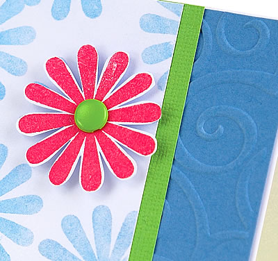 Stamped & Embossed Basic Flower Greeting Card