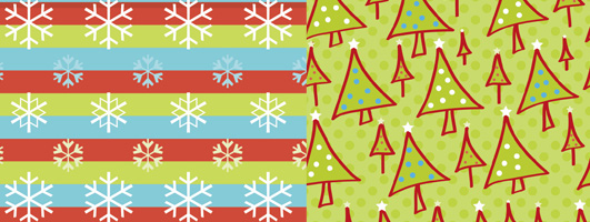 Bold Christmas Cut Outs & Free Papers