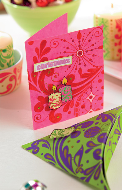 Painted Candle & Card Set