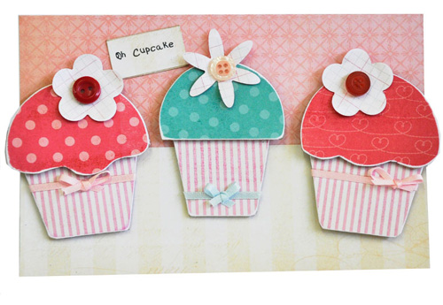 Die-cut Cupcake Birthday Cards