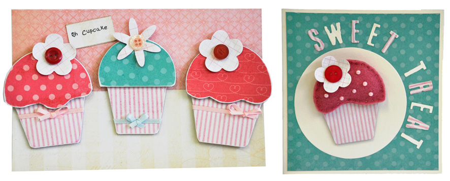 Die-cut Cupcake Birthday Cards