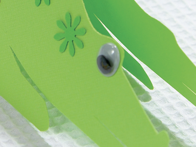 Crocodile Shaped Bespoke Children’s Birthday Card