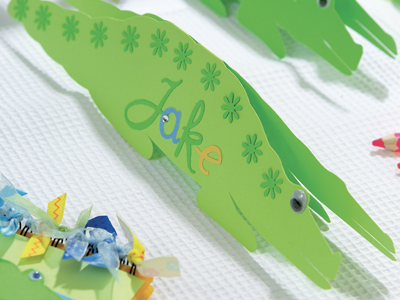 Crocodile Shaped Bespoke Children’s Birthday Card