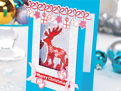 Stamped Modern Christmas Card Set