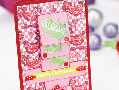 Stamped Modern Christmas Card Set