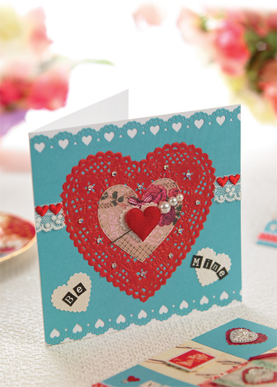 Heart Doily Valentine’s Day Card