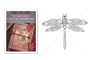 Intricate Celtic Dragonfly Free Digital Download