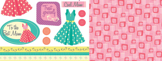 Retro Mother’s Day Cut Outs & Free Papers