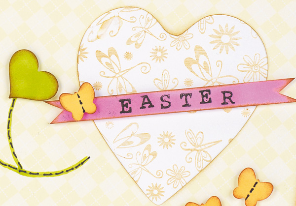 Faux Stitching Bright Easter Cards