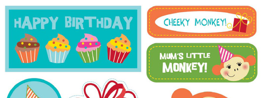 Children’s Birthday Tags & Free Papers