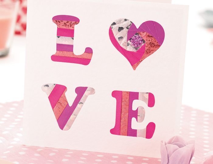 Romantic Love Iris Folding Card